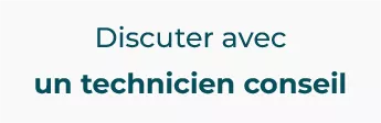 Encadré gris indiquant "discuter avec un technicien conseil" pour un projet de volets roulants